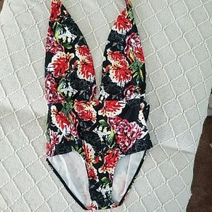 Floral one piece swimsuit